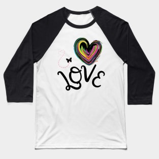 Heart of Lightness with Butterfly Baseball T-Shirt